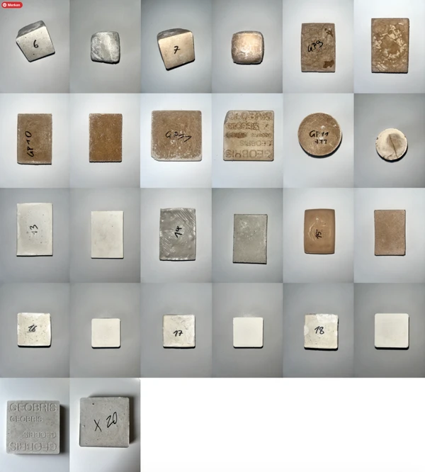 Produktion der Geobris Materialproben, einem nachhaltigen Baustoff aus Mehlwurmkot von Yana Zschiedrich.